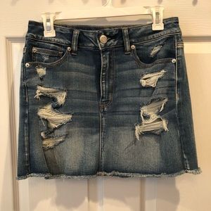 Brand New AE jean stretch midi skirt